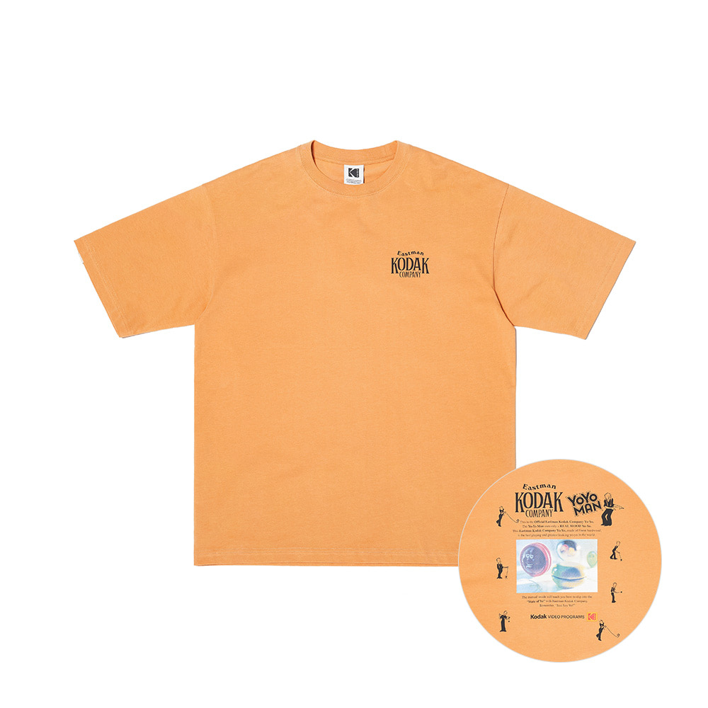 요요맨 그래픽 반팔 티셔츠 ORANGE